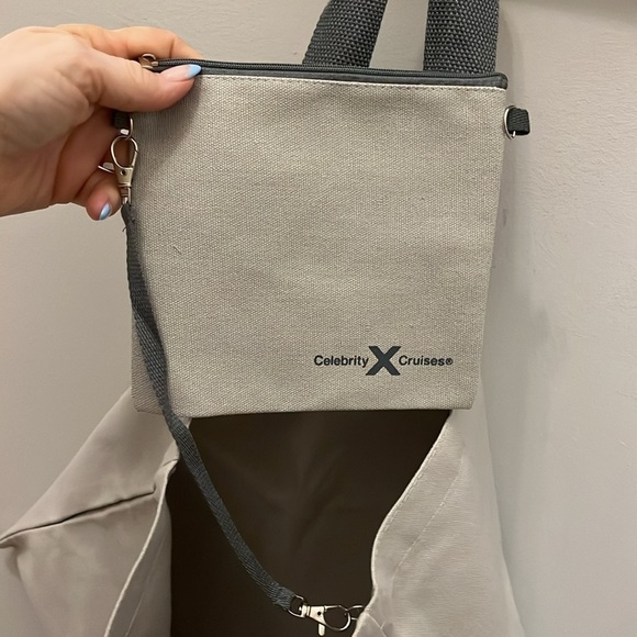 Celebrity Cruises Canvas Tote Bag with Detachable Mini Bag New - Picture 5 of 8